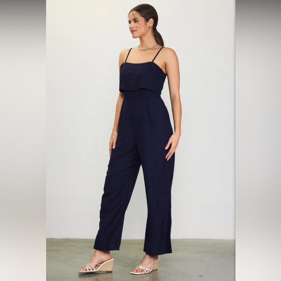 Linen-blend jumpsuit - Picture 3 of 7